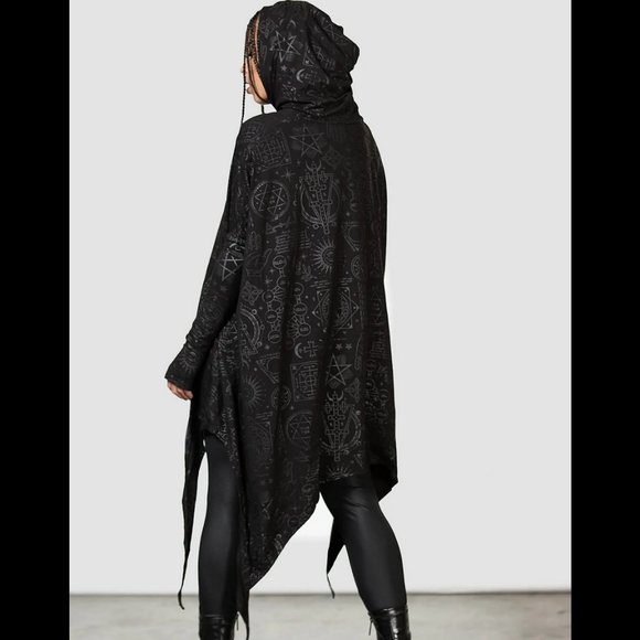 Killstar, Over The Moon Oversized Top, size: XS-M, Black - Picture 2 of 4